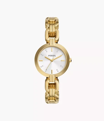 Kerrigan Three-Hand Gold-Tone Stainless Steel Watch