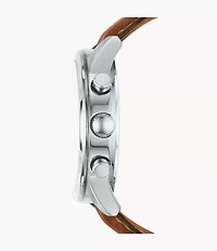 Flynn 48mm Chronograph Brown Leather Watch