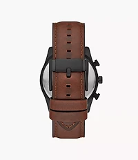 Sullivan 44mm Multifunction Brown Leather Watch