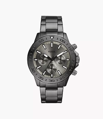 Bannon Multifunction Smoke Stainless Steel Watch