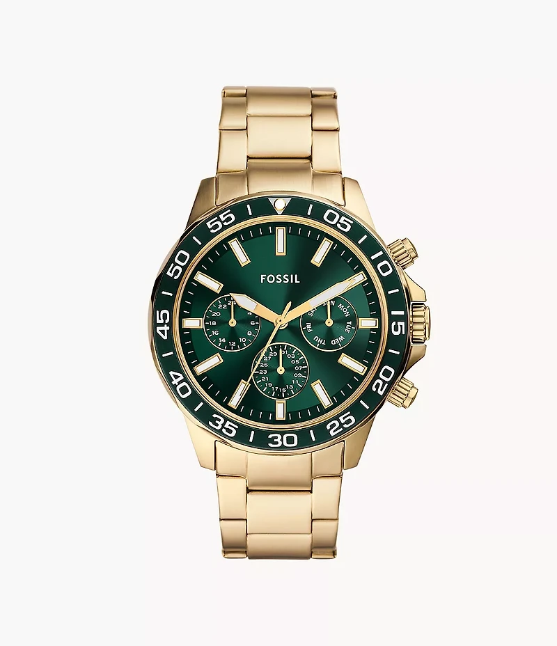 Bannon 45mm Multifunction Gold-Tone Stainless Steel Watch