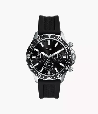 Bannon Multifunction Black Silicone Watch