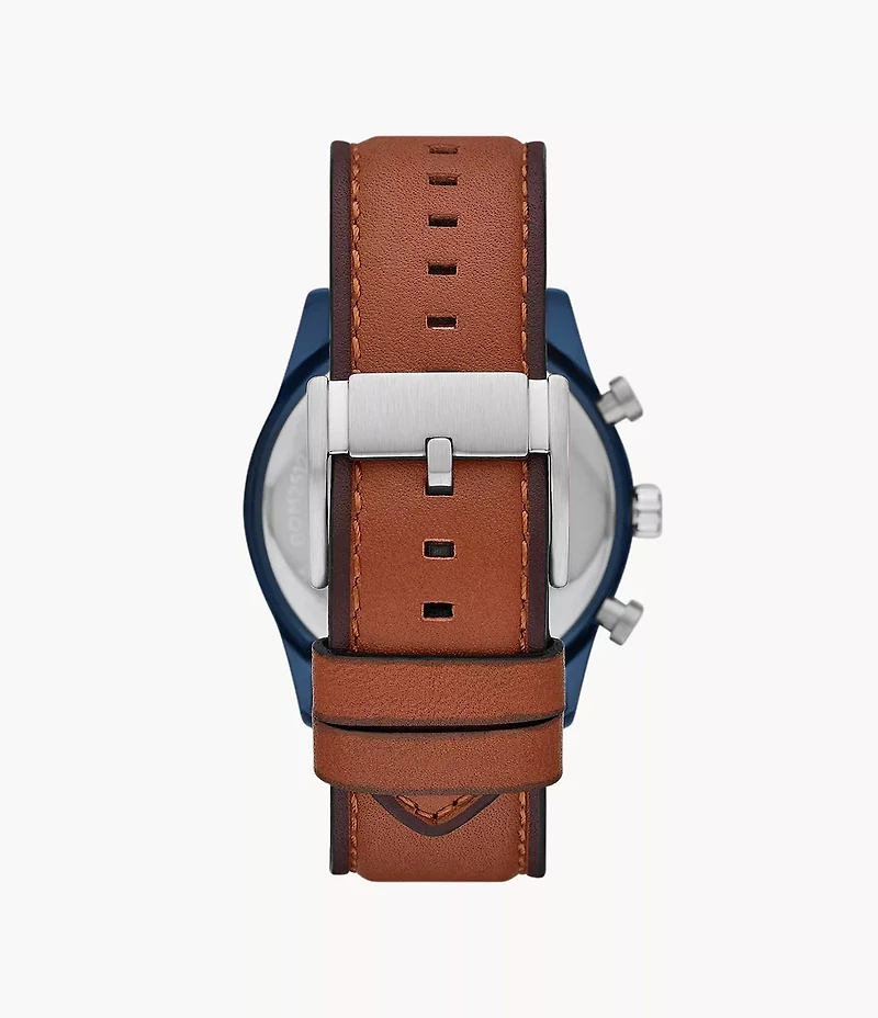 Sullivan 44mm Multifunction Brown Leather Watch