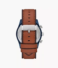 Sullivan 44mm Multifunction Brown Leather Watch