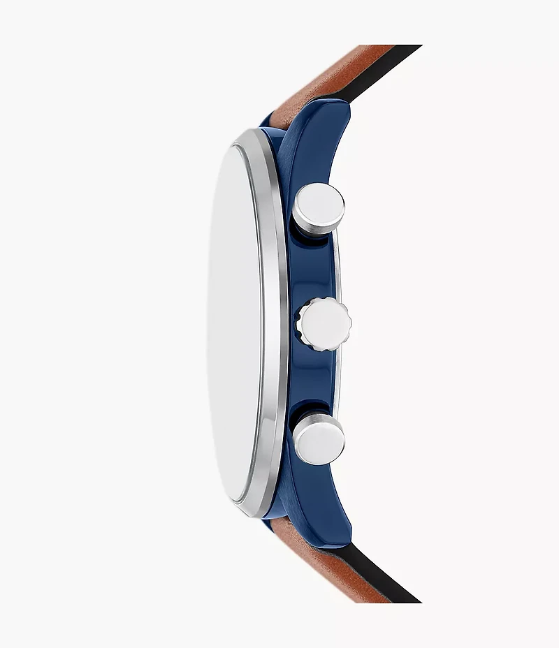 Sullivan 44mm Multifunction Brown Leather Watch
