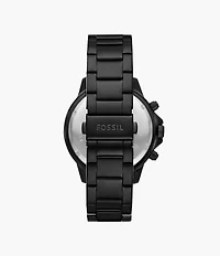 Bannon Multifunction Black Stainless Steel Watch