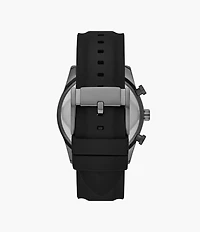 Sullivan 44mm Multifunction Black Silicone Watch