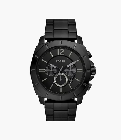 Privateer Chronograph Black Stainless Steel Watch
