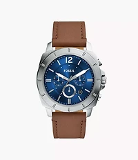 Privateer Chronograph Brown Leather Watch