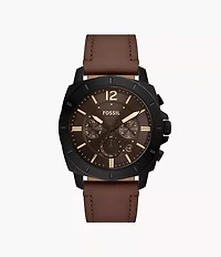 Privateer Chronograph Brown Leather Watch