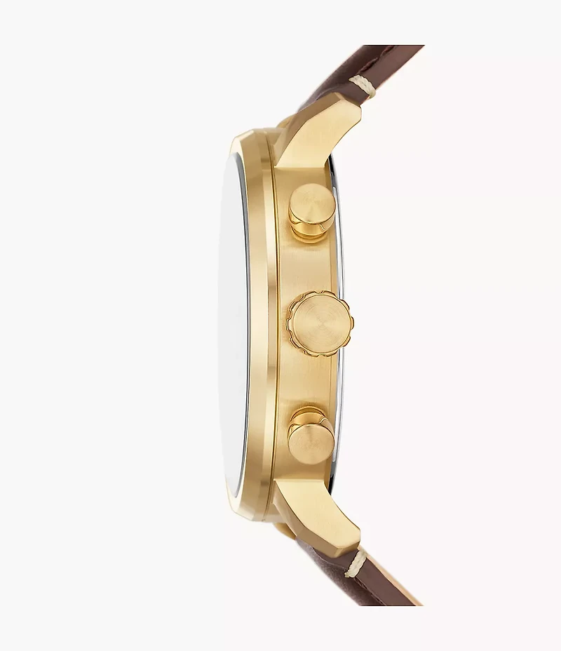 Rhett Multifunction Brown LiteHide™ Leather Watch