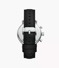 Rhett Multifunction Black LiteHide™ Leather Watch