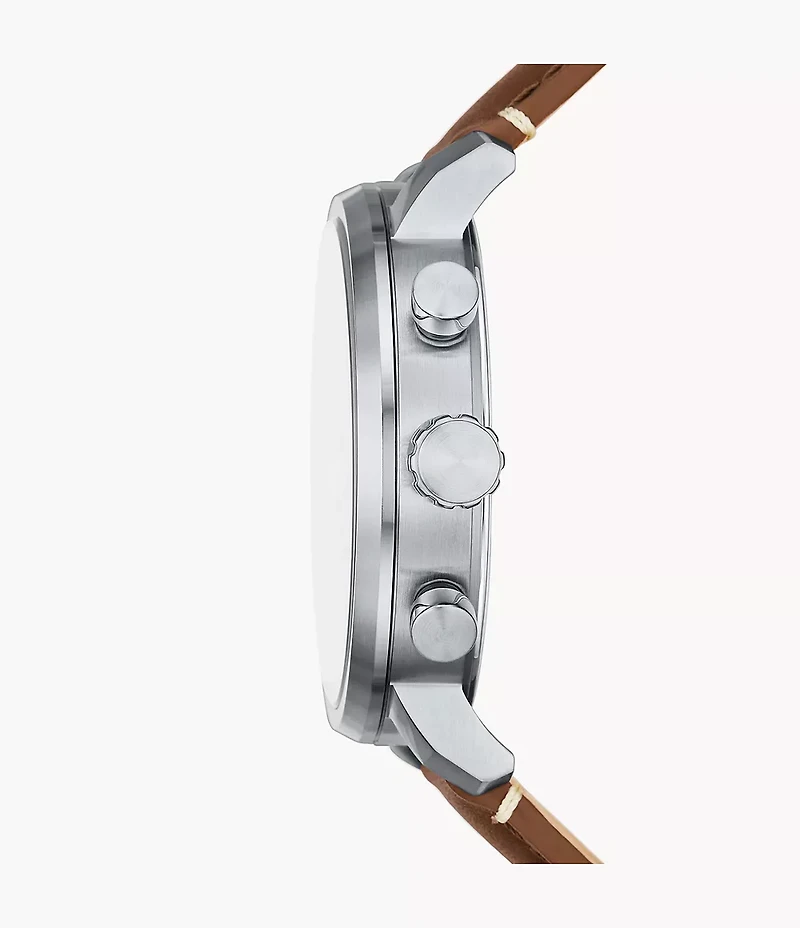 Rhett Multifunction Brown LiteHide™ Leather Watch