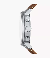 Rhett Multifunction Brown LiteHide™ Leather Watch