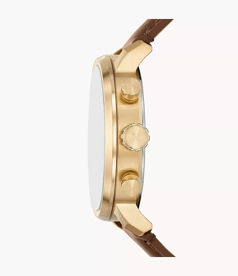 Rhett Multifunction Brown Leather Watch