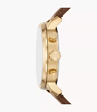 Rhett Multifunction Brown Leather Watch