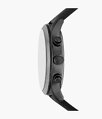 Bennett Multifunction Black Leather Watch