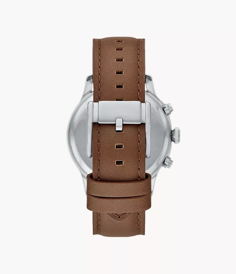 Bennett Multifunction Brown Leather Watch