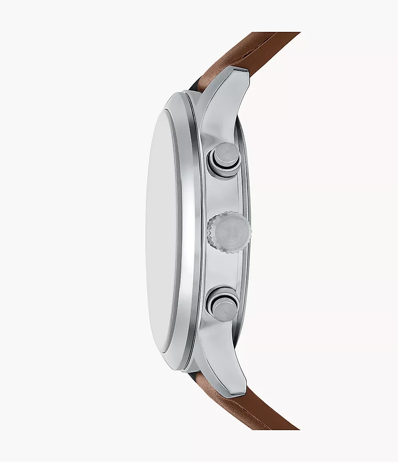 Bennett Multifunction Brown Leather Watch