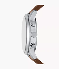 Bennett Multifunction Brown Leather Watch