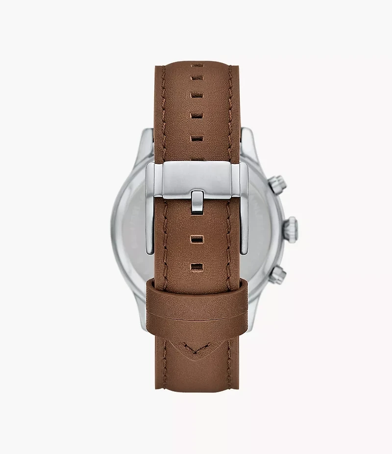 Bennett Multifunction Brown Leather Watch