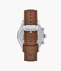 Bennett Multifunction Brown Leather Watch