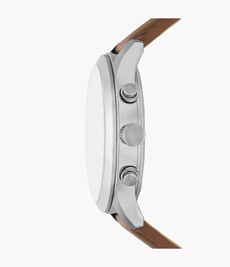 Bennett Multifunction Brown Leather Watch