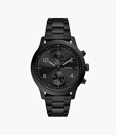 Bennett Multifunction Black Stainless Steel Watch