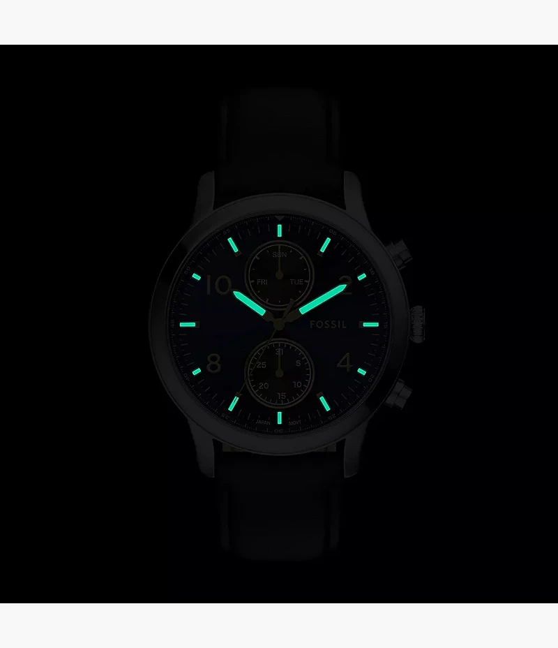 Bennett Multifunction Black Leather Watch