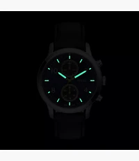 Bennett Multifunction Black Leather Watch