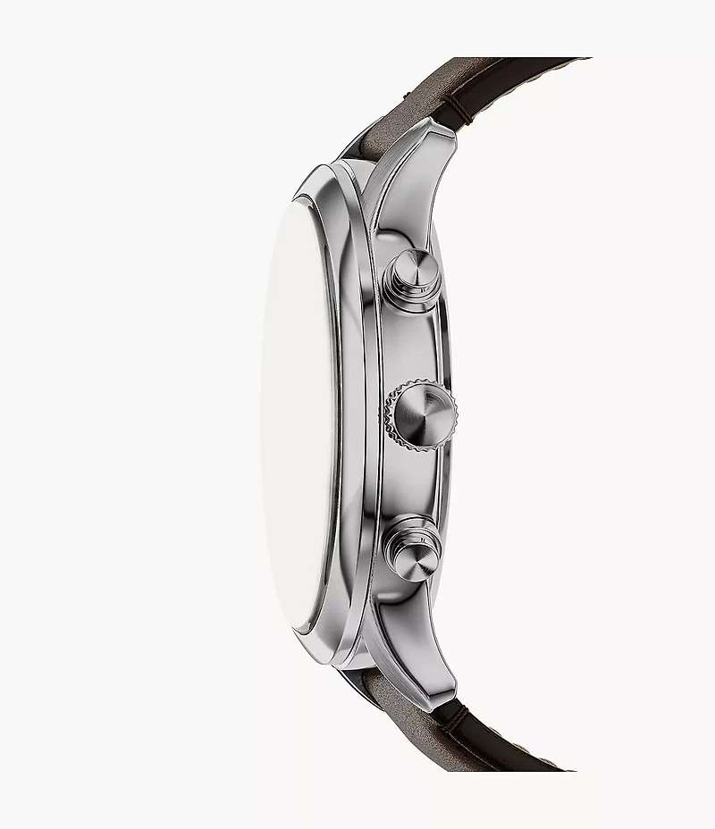 Bennett Multifunction Brown Leather Watch