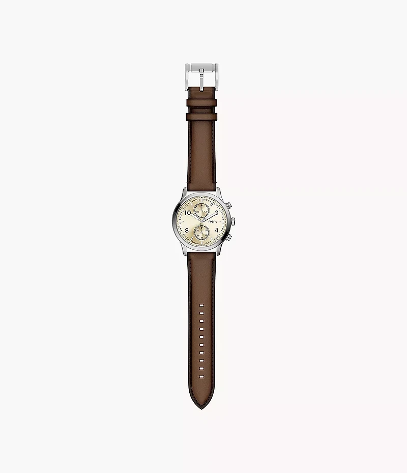 Bennett Multifunction Brown Leather Watch