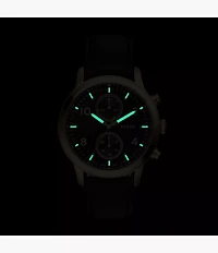 Bennett Multifunction Black Leather Watch