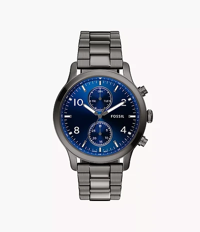 Bennett Multifunction Gunmetal Stainless Steel Watch