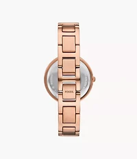 Karli Three-Hand Rose Gold-Tone Watch