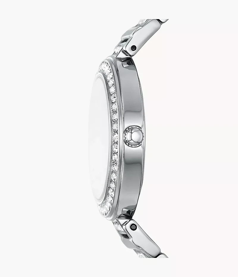 Karli Three-Hand Silver-Tone Watch
