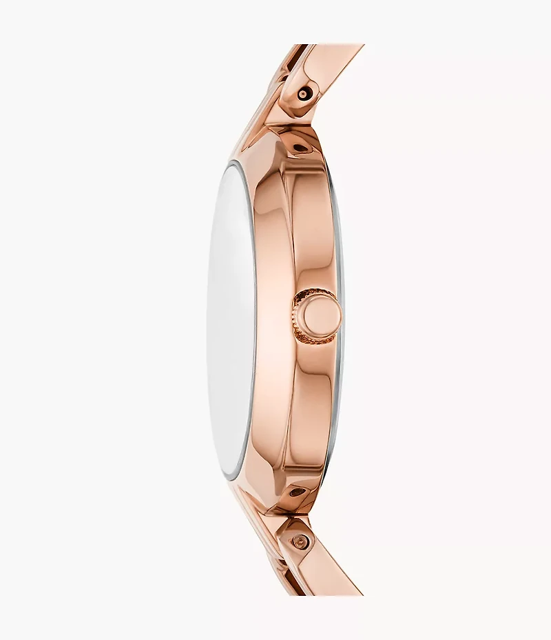 Kerrigan Three-Hand Rose Gold-Tone Stainless Steel Watch