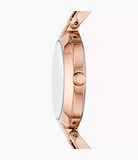 Kerrigan Three-Hand Rose Gold-Tone Stainless Steel Watch