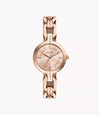 Kerrigan Three-Hand Rose Gold-Tone Stainless Steel Watch