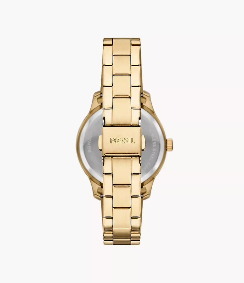 Rye Multifunction Gold-Tone Stainless Steel Watch