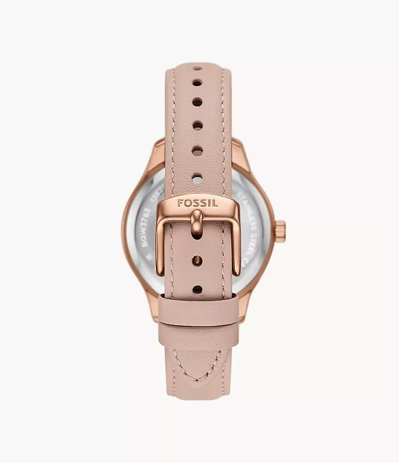 Rye Multifunction Pink Leather Watch