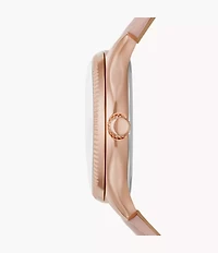Rye Multifunction Pink Leather Watch