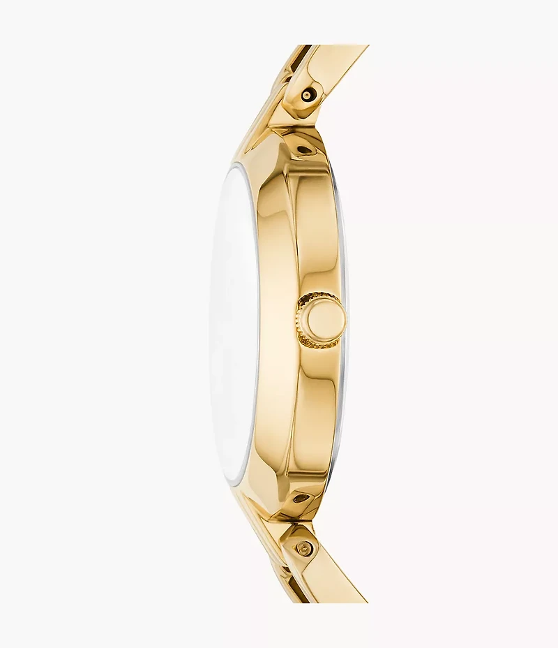 Kerrigan Three-Hand Gold-Tone Stainless Steel Watch