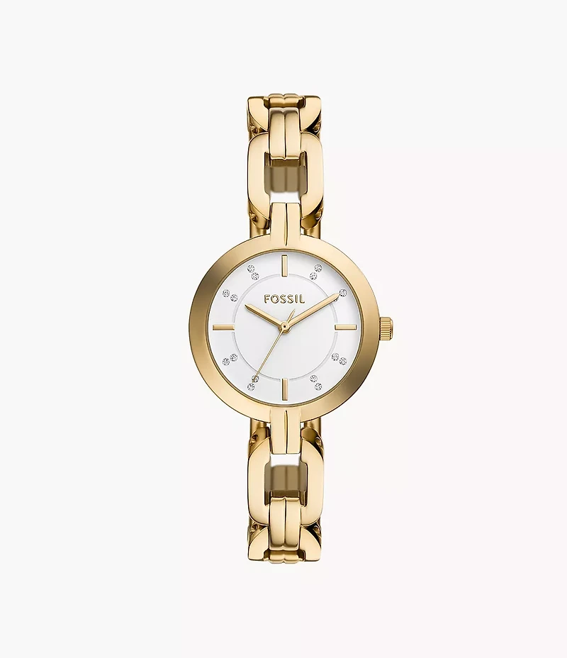 Kerrigan Three-Hand Gold-Tone Stainless Steel Watch