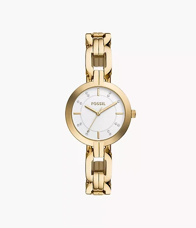 Kerrigan Three-Hand Gold-Tone Stainless Steel Watch