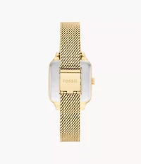 Colleen 28mm Three-Hand Gold-Tone Stainless Steel Mesh Watch