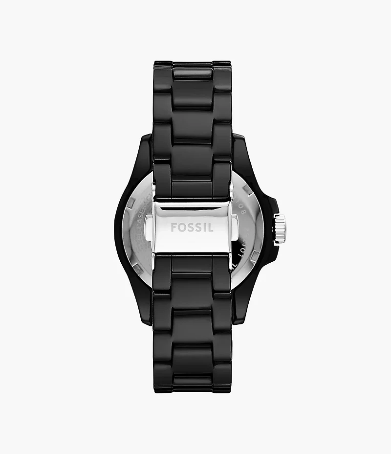 FB-01 Three-Hand Black Ceramic Watch