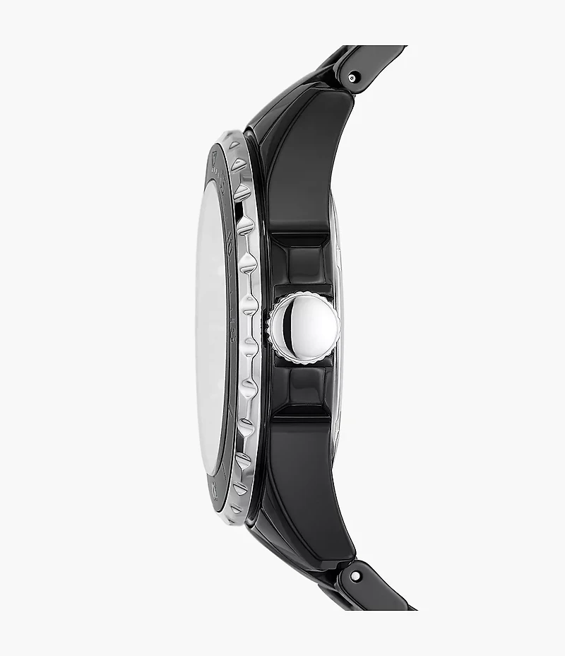 FB-01 Three-Hand Black Ceramic Watch