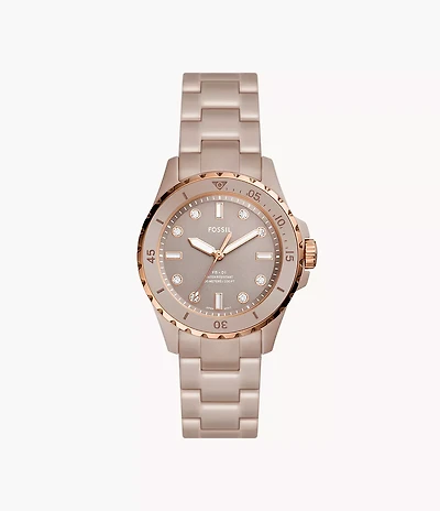 FB-01 Three-Hand Salted Caramel Ceramic Watch