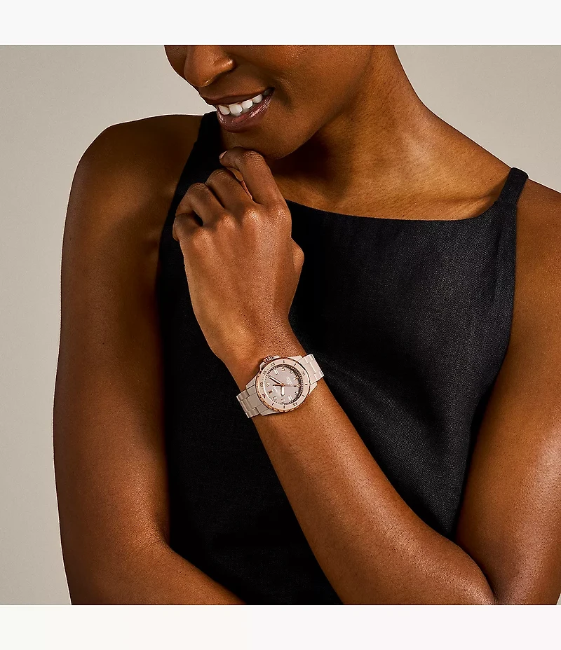 Fb-01 Three-hand Salted Caramel Ceramic Watch